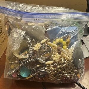 Jewelry Craft Bag lot. It includes some wearable pieces